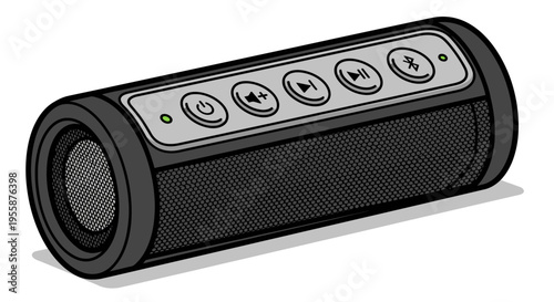 Black Portable Wireless Speaker Device 1.