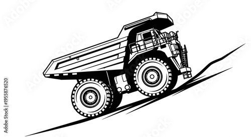 Large Mining Dump Truck Vehicle.