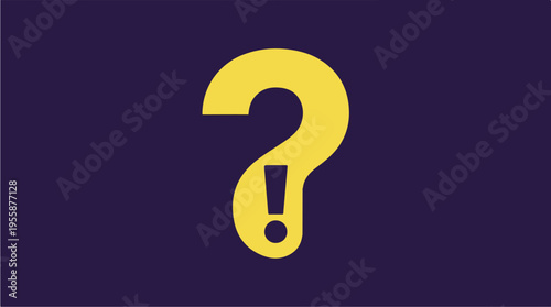 Large Yellow Question Mark Symbol.