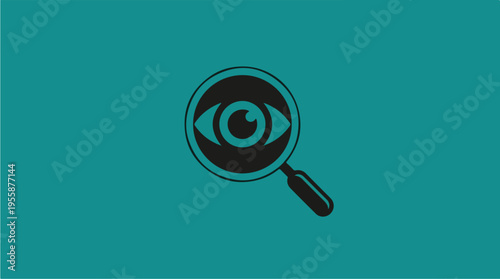 Magnifying Glass Eye Icon.