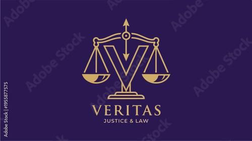 Veritas Justice Law Logo Design.