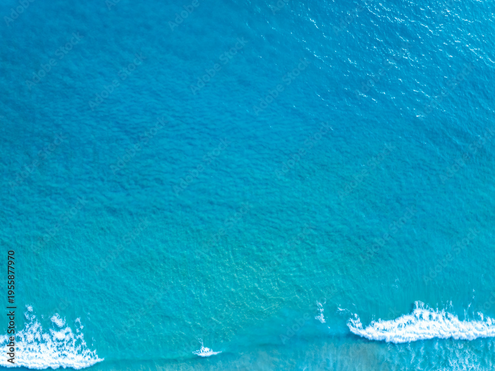 Obraz premium Top view sea surface waves texture background