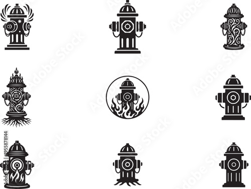 Fire Hydrant Urban Street Safety Object Silhouette