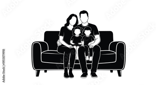 Muslim family in prayer hands clasped together black silhouette