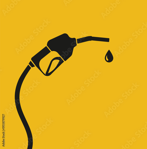 Fuel pump icon. Petrol station sign. Gas station sign. Gasoline pump nozzle. Fuel background. Vector illustration. Gasoline pump with drop
