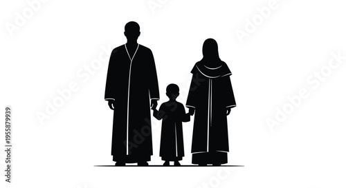 A father and daughter share a tender moment depicted in silhouette