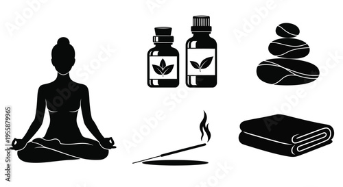 Dental hygiene icons including a tooth toothbrush and toothpaste silhouette