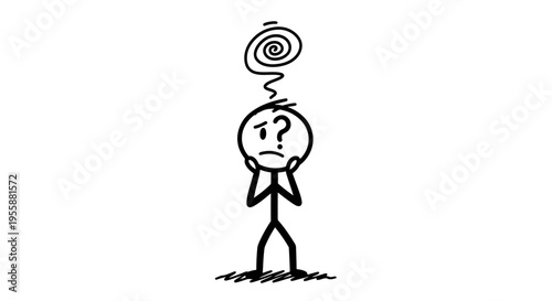 A stick figure with a puzzled expression.