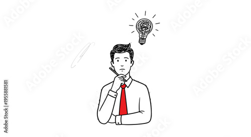 Businessman with creative idea and inspiration.