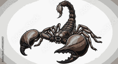 Scorpion isolated on white background 1.