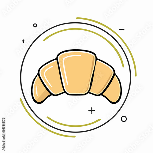 Croissant Icon minimalistisch