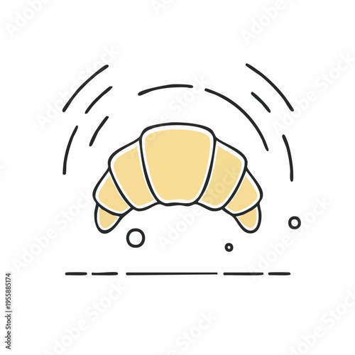Croissant Icon minimalistisch