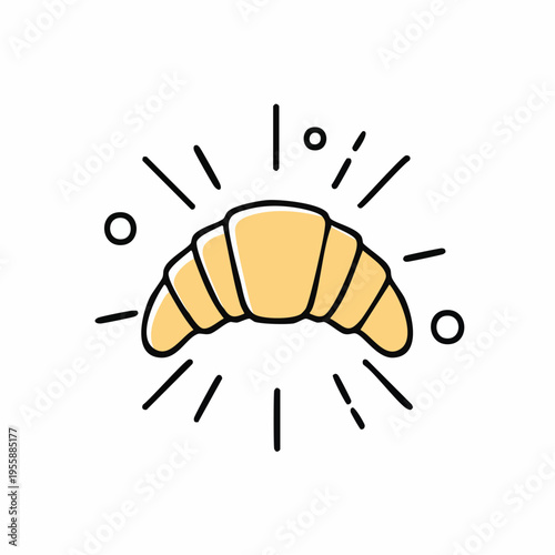 Croissant Icon minimalistisch
