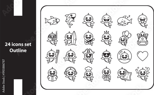 Vehicle and Transportation Line Icon Design Featuring Car, Bike, Truck, Airplane, Train, Ship, Scooter, Submarine, Helicopter, Rocket, Bus, UFO, Tram, and Hot Air Balloon Icon Design