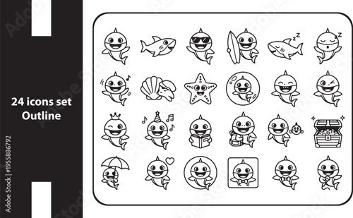 Vehicle and Transportation Line Icon Design Featuring Car, Bike, Truck, Airplane, Train, Ship, Scooter, Submarine, Helicopter, Rocket, Bus, UFO, Tram, and Hot Air Balloon Icon Design