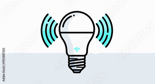 Smart light bulb with wireless signal.