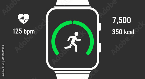Smartwatch with running fitness tracker.