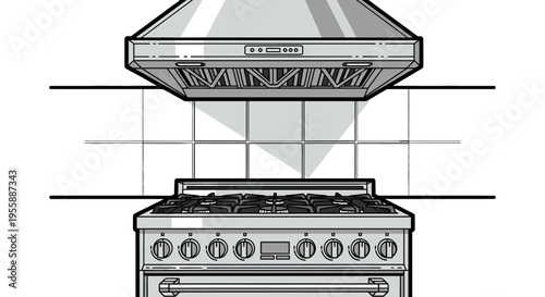 Stainless Steel Kitchen Gas Stove.