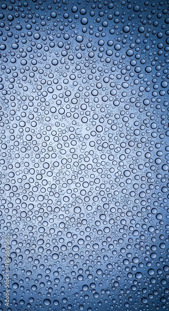 Obraz premium Macro view of numerous translucent water droplets forming a captivating and complex texture, showcasing natural purity and freshness, droplet, moisture, captivating