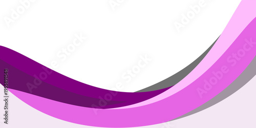 Purple abstract wave background with smooth curves and gradient layers. Modern Trendy design in vector Illustration