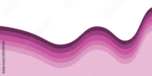 Purple abstract wave background with smooth curves and gradient layers. Modern Trendy design in vector Illustration