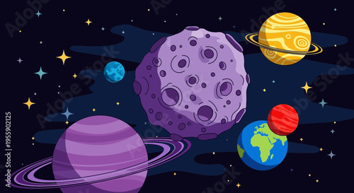 Planets in the Solar System.