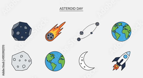 Rocket Ship Blasting into Space.