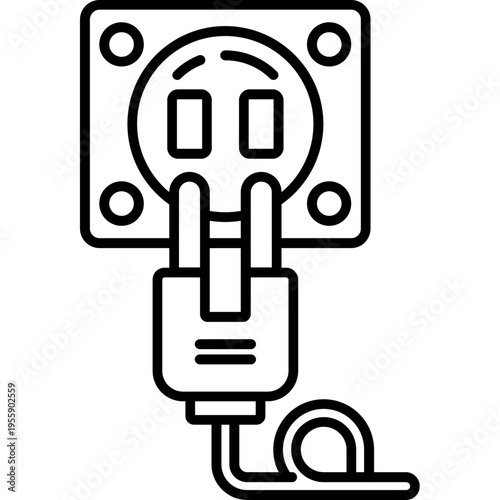 Plug Socket Outline Icon