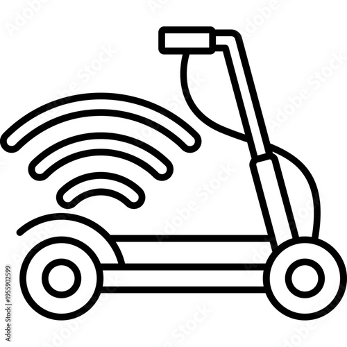 Electric Scooter Outline Icon