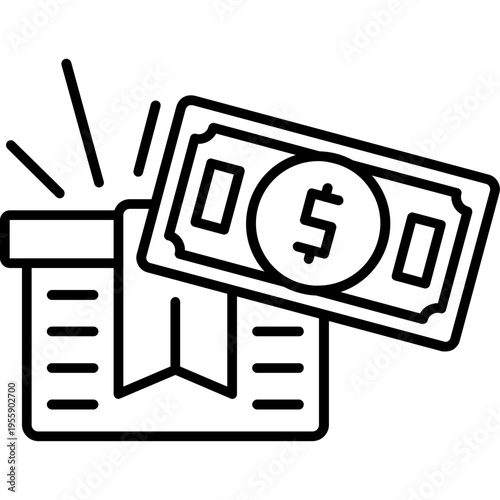 Cash on Delivery Outline Icon