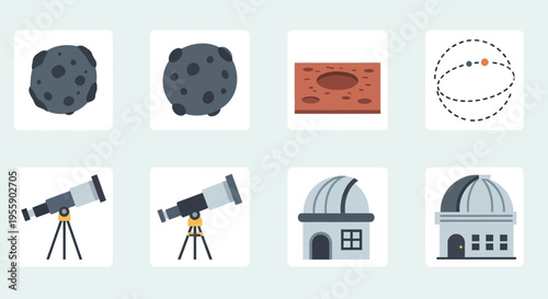 Telescopes and Observatory Dome Structures.