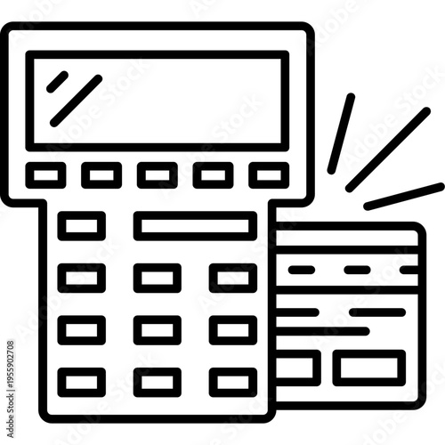 POS Terminal Outline Icon