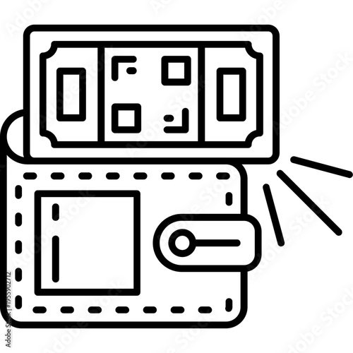 QR Code Payment Outline Icon