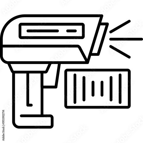 Barcode Scanner Outline Icon