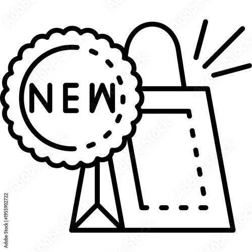 New Arrival Label Outline Icon