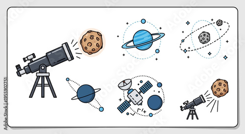 Telescopes for astronomy and space.