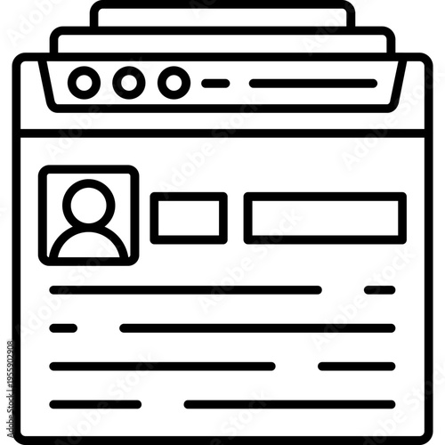 Login Page Outline Icon