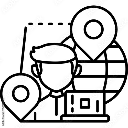 Work From Anywhere Outline Icon