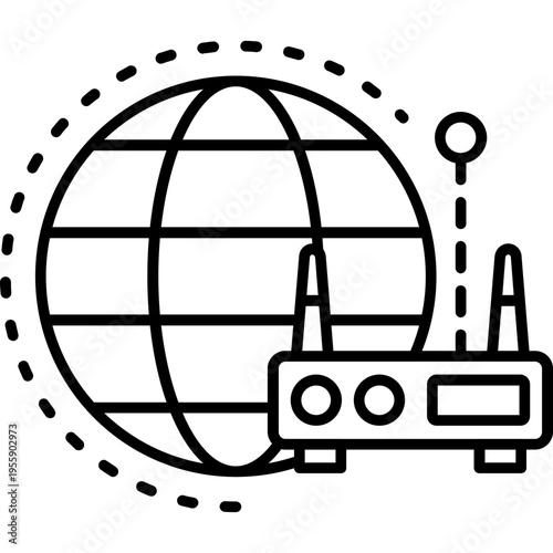 Travel Router Outline Icon