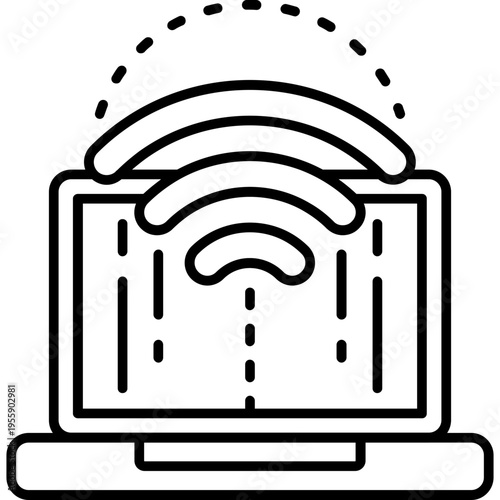 WiFi Hotspot Outline Icon