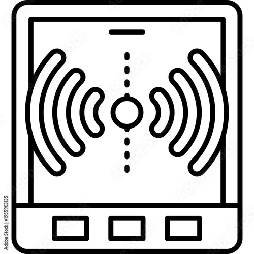 Travel WiFi Device Outline Icon