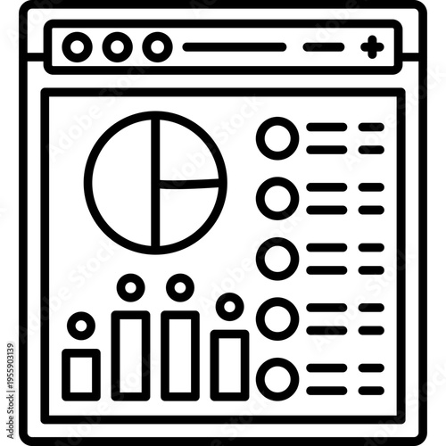 Project Dashboard Outline Icon