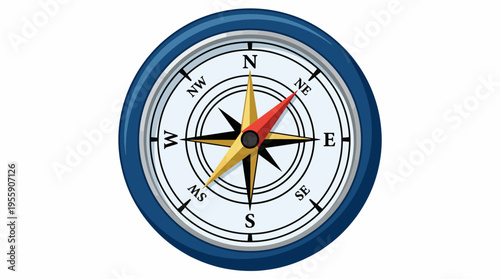 A detailed compass illustration represents guidance, direction, and adventure, symbolizing the innate human desire to explore, discover, and navigate through life’s journey.