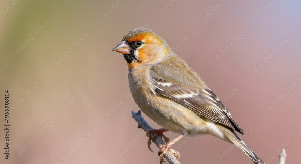 Fototapeta premium Small bird perched on a twig