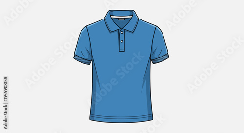 Stunning blue polo shirt with modern design