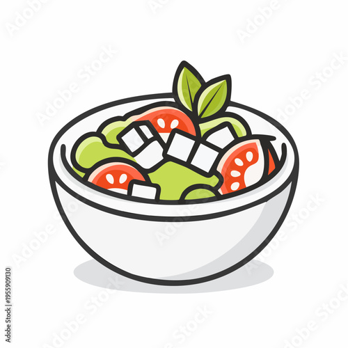 Griechischer Salat Icon minimalistisch