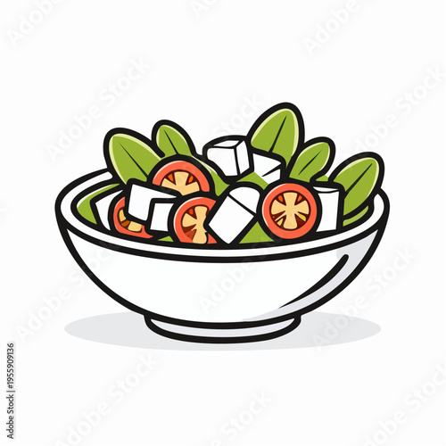 Griechischer Salat Icon minimalistisch