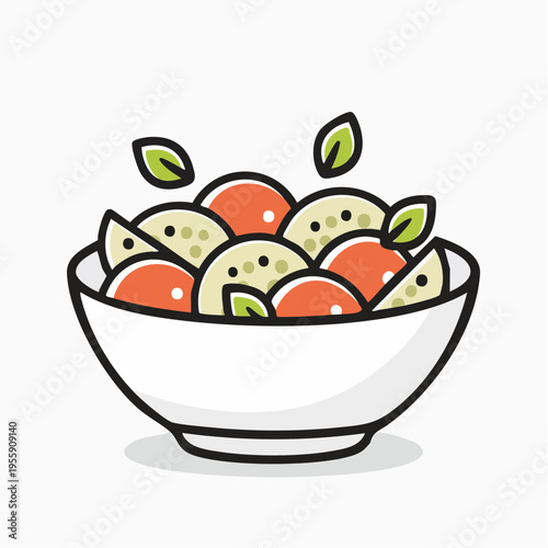 Griechischer Salat Icon minimalistisch