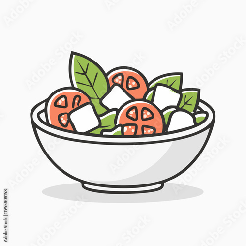 Griechischer Salat Icon minimalistisch