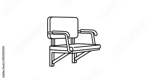 Wall Mounted Chair with Armrests, Foldable Seat, Bathroom or Waiting Room Seating